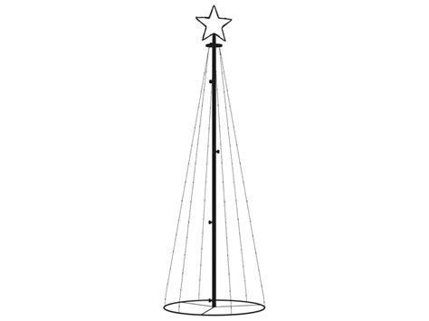 Árvore de Natal em Cone VIDAXL 108 luzes LED 70x180 cm branco frio