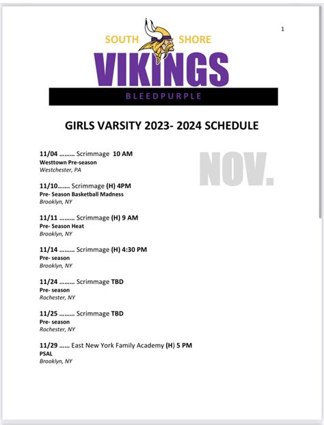 Vikings Schedule 2024 25 Printable Dulce Glenine