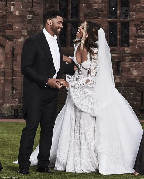 Ciara And Russell Wilson Pose In Front Of A Castle For Their Wedding