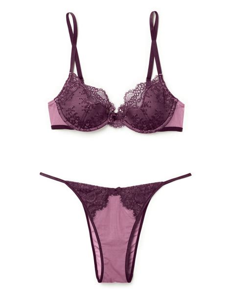 Evelyn Dark Purple Unlined Demi 32DD 38D Adore Me