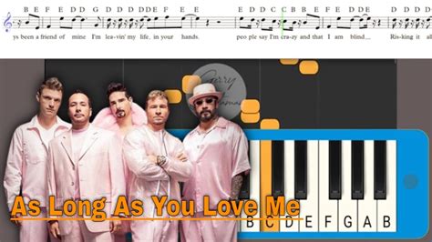 As Long As You Love Me Melodica Pianika Tutorial With Sheet Music Youtube