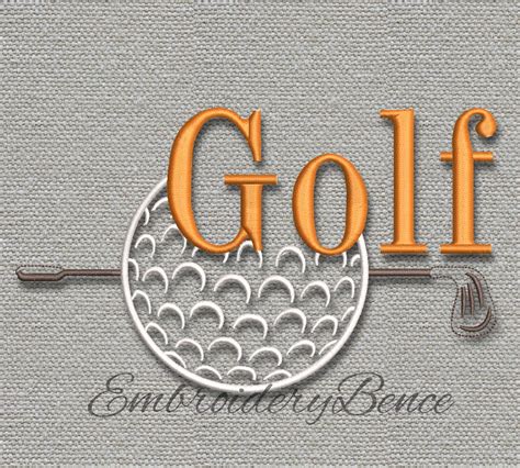 Golf Embroidery Machine Design Player Pes Pattern Etsy Uk