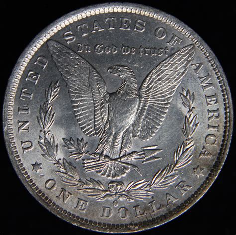 1882 O S Morgan Dollar VAM 3 Strong Crossbar OVER MINTMARK AU BU