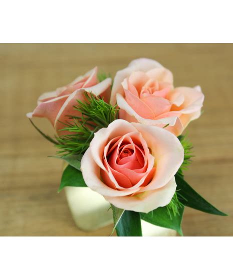 Peach Spray Rose Cuff Wristlet Corsages Radebaugh Florist Greenhouses