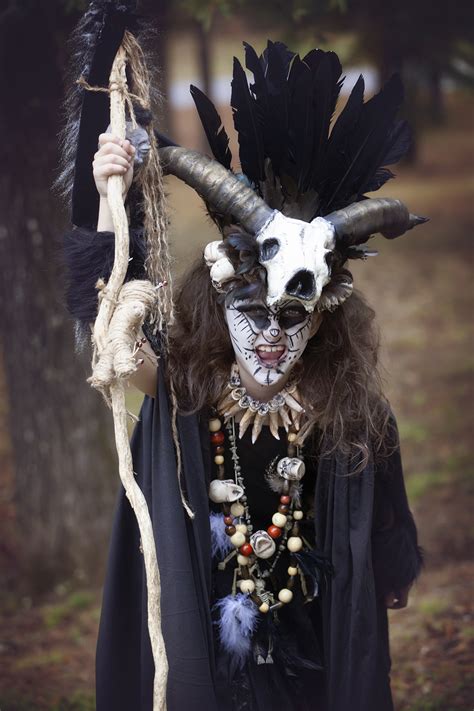 Amazing Homemade Voodoo Priestess Costume For A Girl