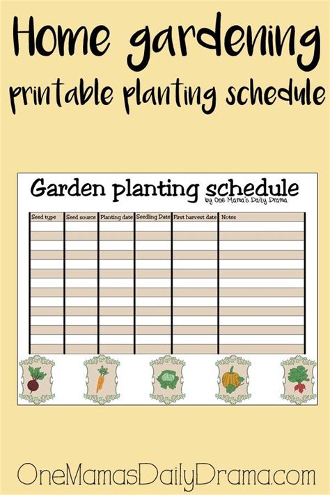 Printable Home Garden Planting Schedule And Tracker Home And Garden