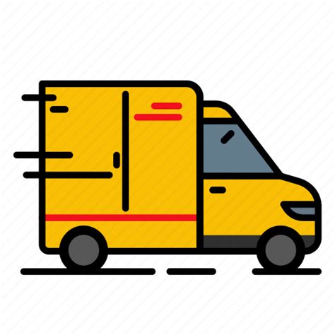 Delivery, dhl, ecommerce, logistics, parcel, shipping, truck icon - Download on Iconfinder