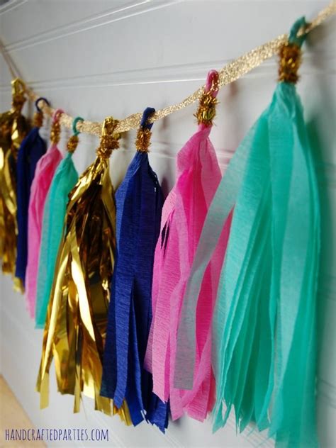 Crepe Paper Tassel Garlandgold Mylarhandcrafted Parties Diy Garland