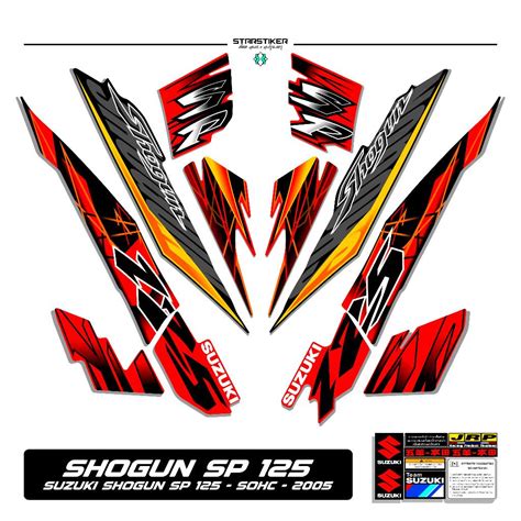 Striping Shogun Sp 125 R Motif 1 Suzuki Shogun Sp 125 2004 2005 2006