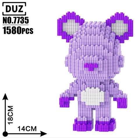 DUZ Magic Block 3D Конструктор из миниблоков "BearBrick" Медведь ...