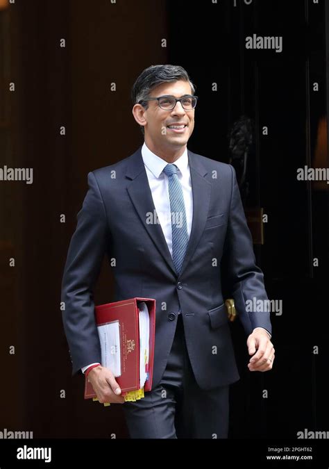 London, UK, 22nd March 2023, British Prime Minister Rishi Sunak leaves ...