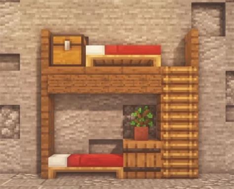 bunk bed minecraft house design | Casas minecraft fáciles, Casas ...