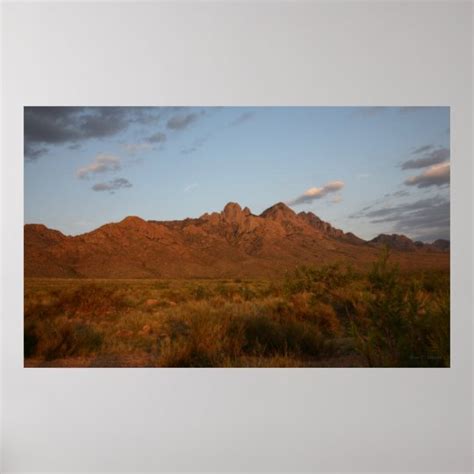 Sunset at the Organ Mountains Poster | Zazzle.com