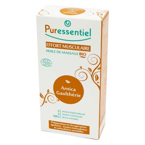 PURESSENTIEL Effort Musculaire Huile De Massage BIO 100ml Arnica