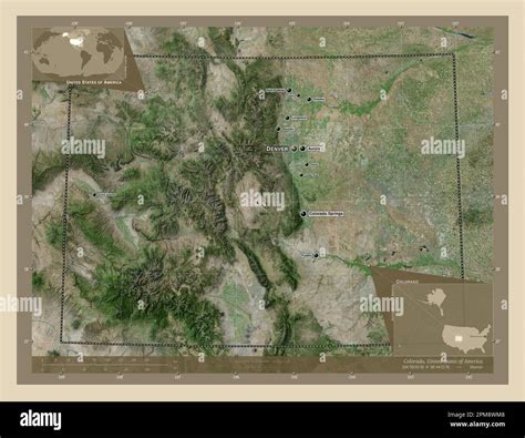 Colorado, state of United States of America. High resolution satellite ...