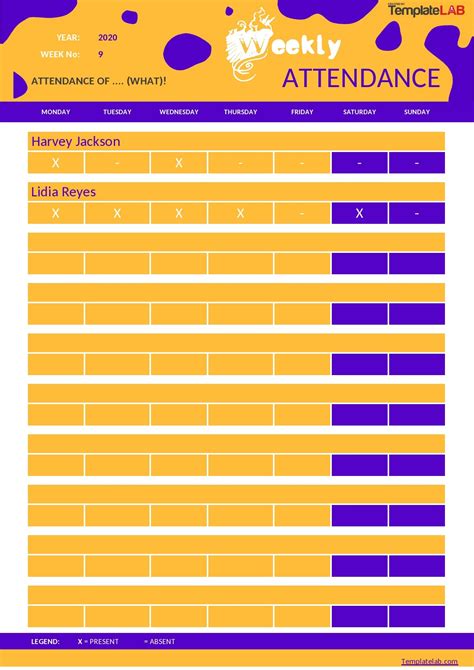 Attendance Chart Ideas | Portal.posgradount.edu.pe