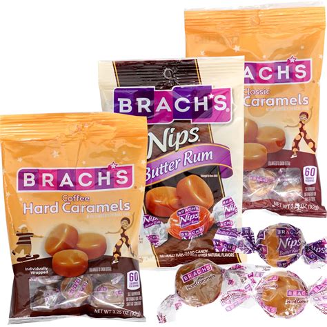 Nips Hard Candy Variety Pack, Coffee, Butter Rum, Caramel, 3.25 oz Bags