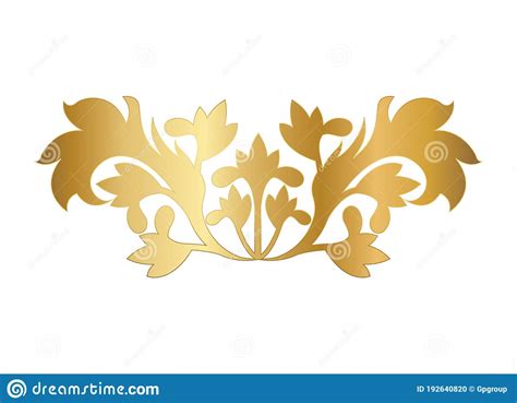 Gold Leaves Shaped Ornament Vector Design Stock Vector Illustration Of Decorative Elegant