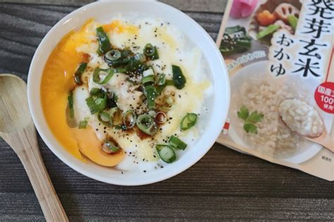 毎日の食卓におかゆを食べようはくばく発芽玄米おかゆアレンジで大満足朝ごはん 朝の1時間で ラクウマ 3食お家ごはん 〜腹ペコ3姉妹日記〜