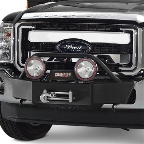 Fab Fours® Ford F 250 2014 Black Powder Coat Winch Mount With Hoop