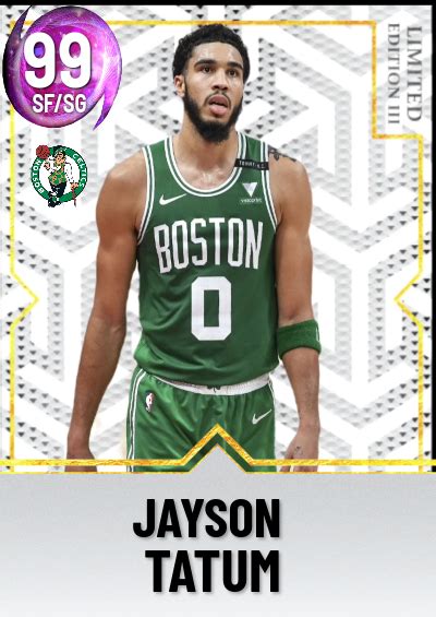 NBA 2K22 2KDB Custom Card Limited Edition Jayson Tatum Dark Matter