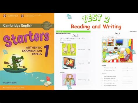 Starters 1 Authentic Examination Papers – Test 2 – Part 2 Reading and ...