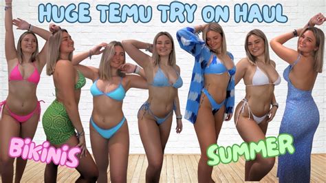 Huge Temu Try On Haul Summer Items Bikinis Robyn Emily Youtube