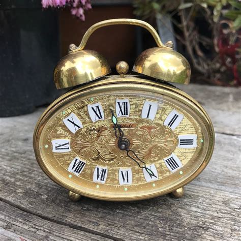 Filigree Brass Alarm Clock Fully Working Made In West Germany By