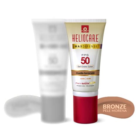 Protetor Creme Gel Heliocare Max Defense FPS50 Nude Bronze 50g