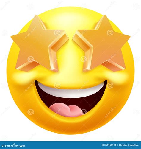 Emoji Emoticon Face Star Eyes Cartoon Icon Vector Illustration | CartoonDealer.com #261961198