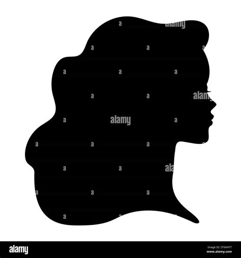 Abstract Female Profile Silhouette Faceless Woman With Long Hair