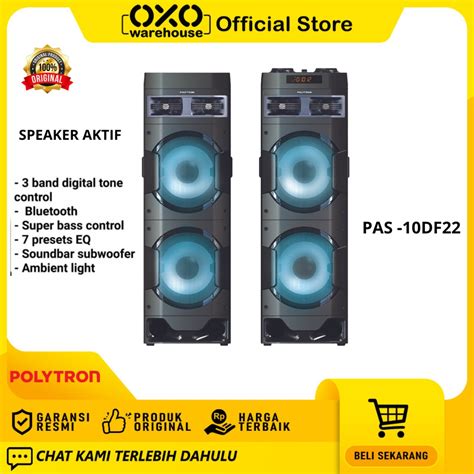 Jual Polytron Speaker Aktif Pas 10d22 Bluetooth Low Watt Garansi Resmi