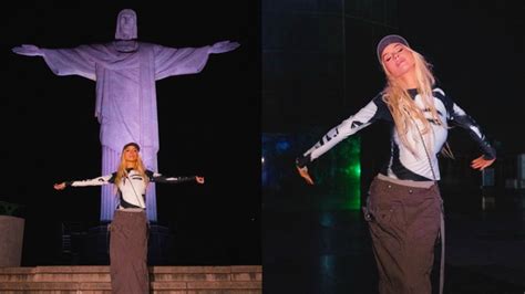 Christina Aguilera Posa No Cristo Redentor E Agradece Rj Obrigada Por