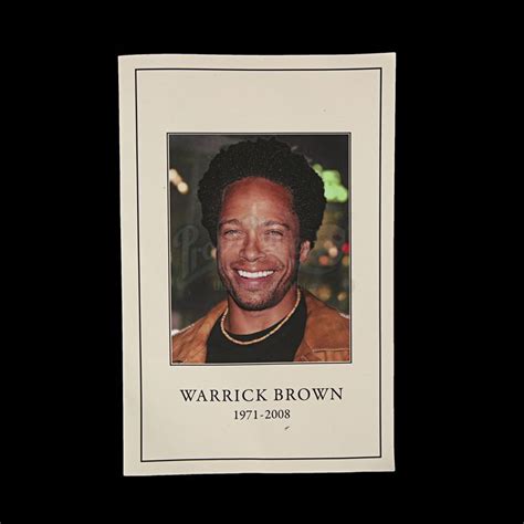 Autographed Warrick Brown (Gary Dourdan) Funeral Pamphlet | CSI: CRIME ...