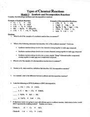 Pogil Activities For Highschool Chemistry Types Of Chemical Reactions