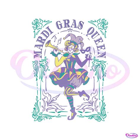 Vintage Mardi Gras Queen Carnival SVG