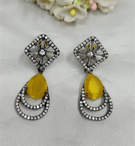 Victorian American Diamond Earrings Sku 821 At Rs 220 00 Malad East