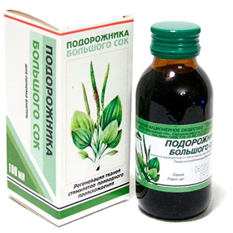 Сироп подорожника от кашля