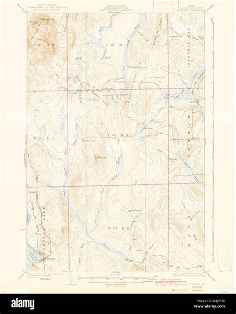 Maine USGS Historical Map Portage 460761 1931 62500 Restoration Stock