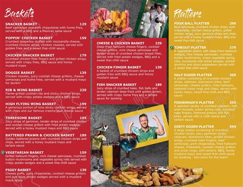 Menu at Green & Gold restaurant, Roodepoort