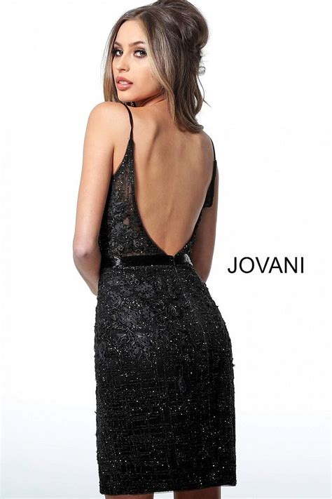 Jovani 1106 Backless Fitted Cocktail Dress