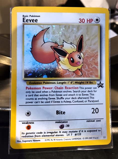 1995 Holo Eevee Black Star Promo 11 Etsy