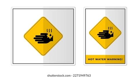 Hot Water Warning Sign Label Symbol Stock Vector (Royalty Free ...