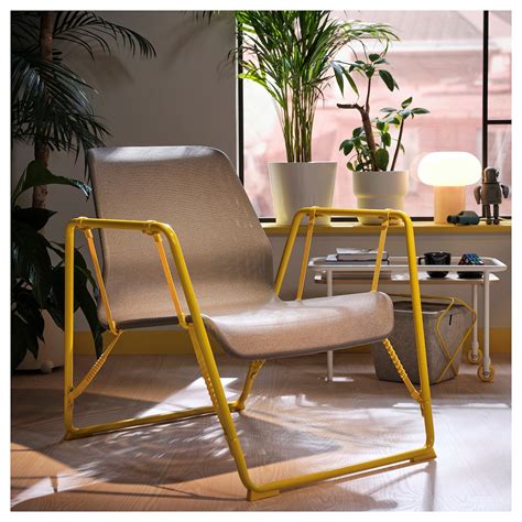 BRÄNNBOLL gaming easy chair, gray/bright yellow - IKEA