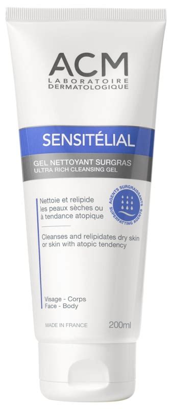 Laboratoire ACM Sensitélial Gel Nettoyant Surgras 200 ml