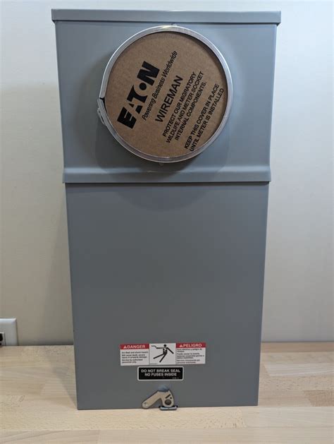 Eaton 114tb Safety Socket Meter Box 4 Jaw 100a 600v 1 Phase 3 Wire Ebay