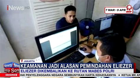 Bharada Richard Eliezer Dikembalikan Ke Rutan Mabes Polri Inewssore