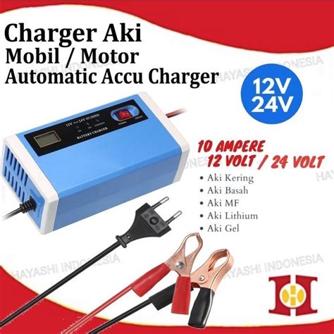 Jual Charger Aki Portable V Volt A Mobil Motor Intelligent Chip