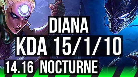 DIANA Vs NOCTURNE JGL 15 1 10 Legendary 800 Games NA Master