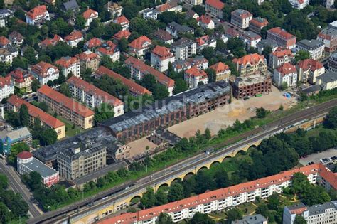 Luftaufnahme Leipzig Gohlis Gelände der ehemaligen Bleichert Werke in